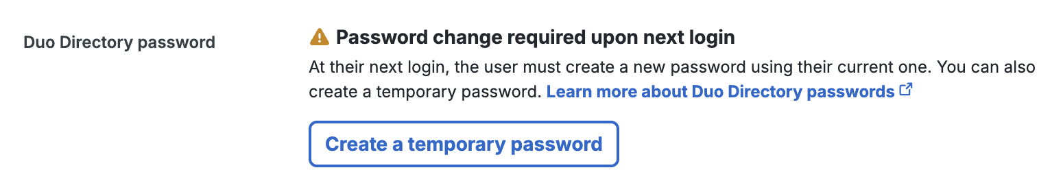 Duo Directory Password Change Required
