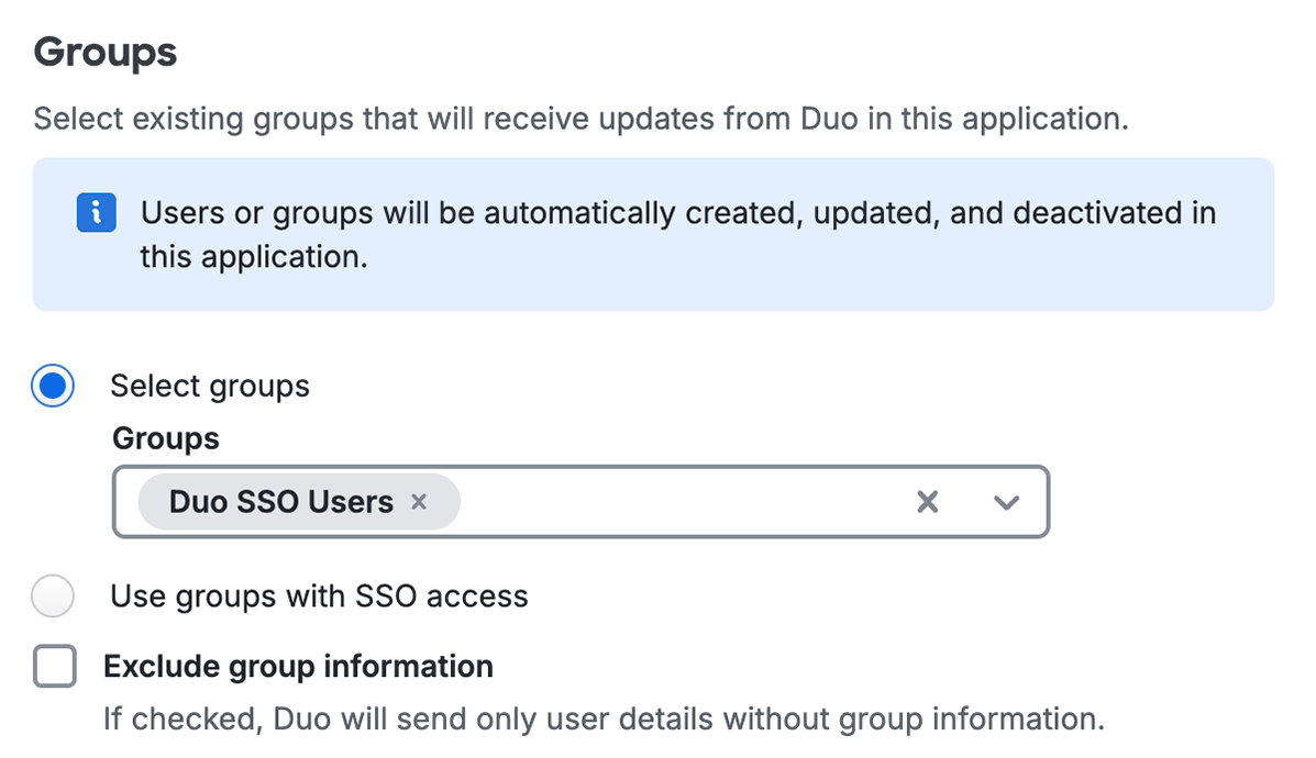 Provisioning Options for Groups