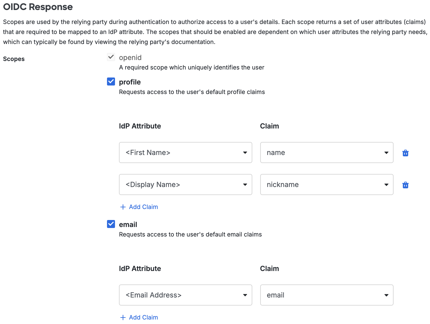 Duo Barracuda SecureEdge OIDC Response Section