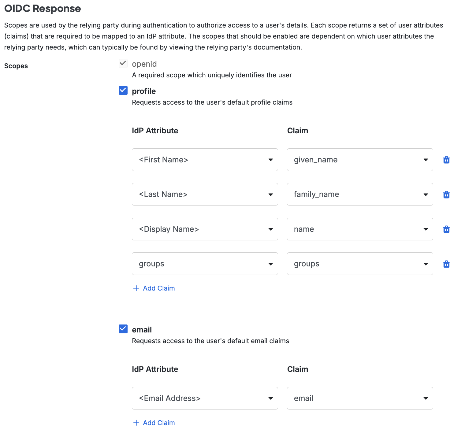 Duo MongoDB Data Access OIDC Response Section