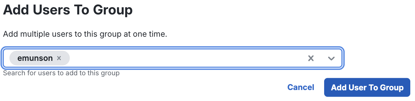 Delegated Access Add User to Group