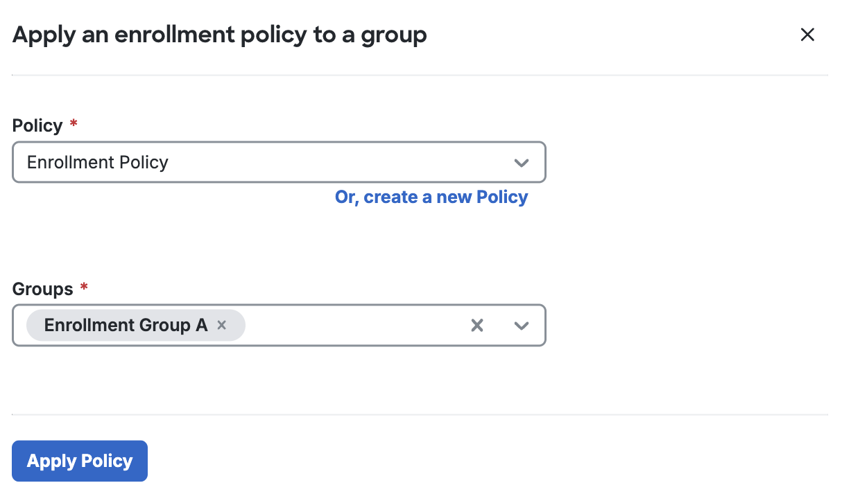 Applied Group Enrollment Policy