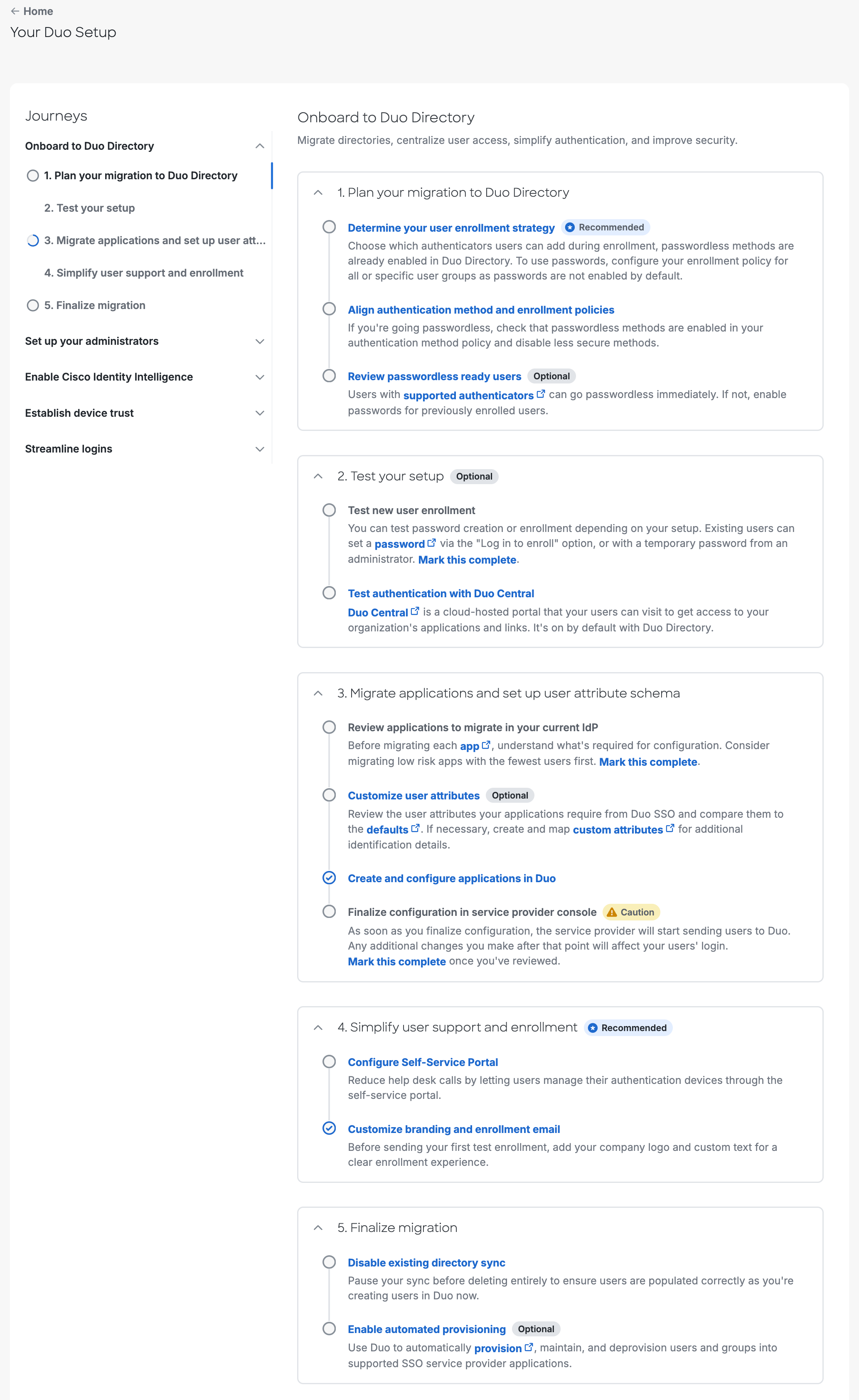 Onboard to Duo Directory Journey