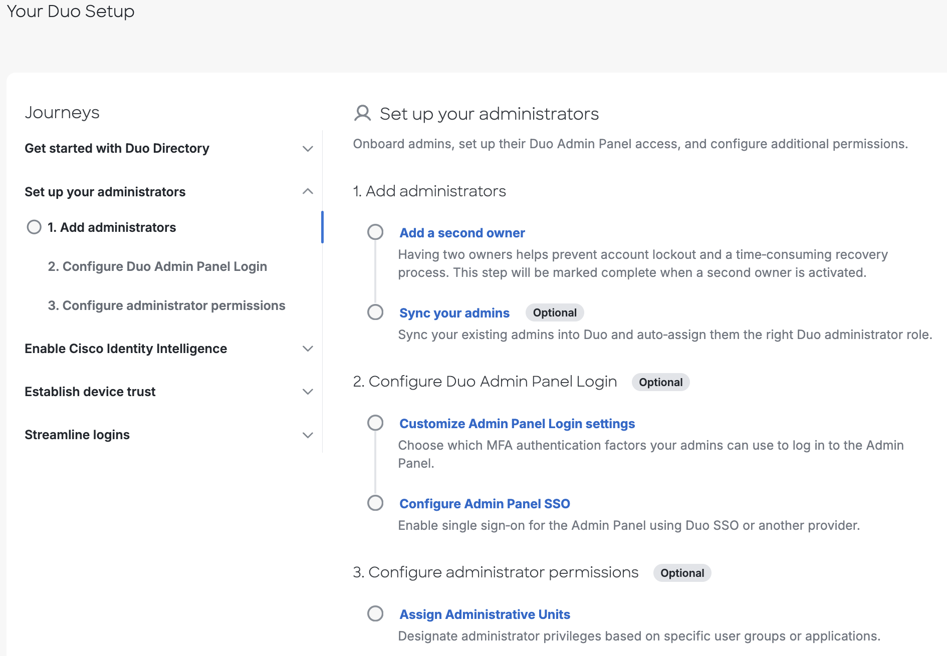 Set Up Your Administrators Onboarding Journey