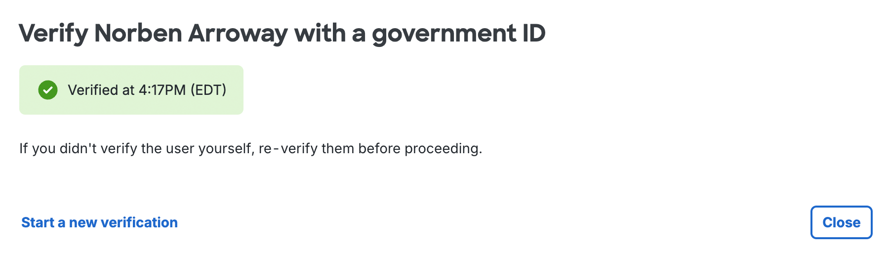 Duo Identity Verification Completed