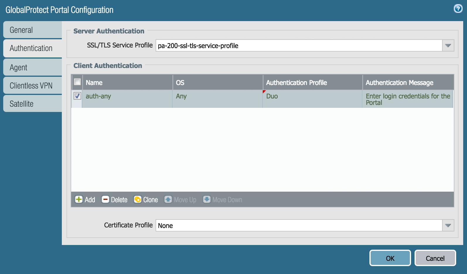 GlobalProtect Portal Properties