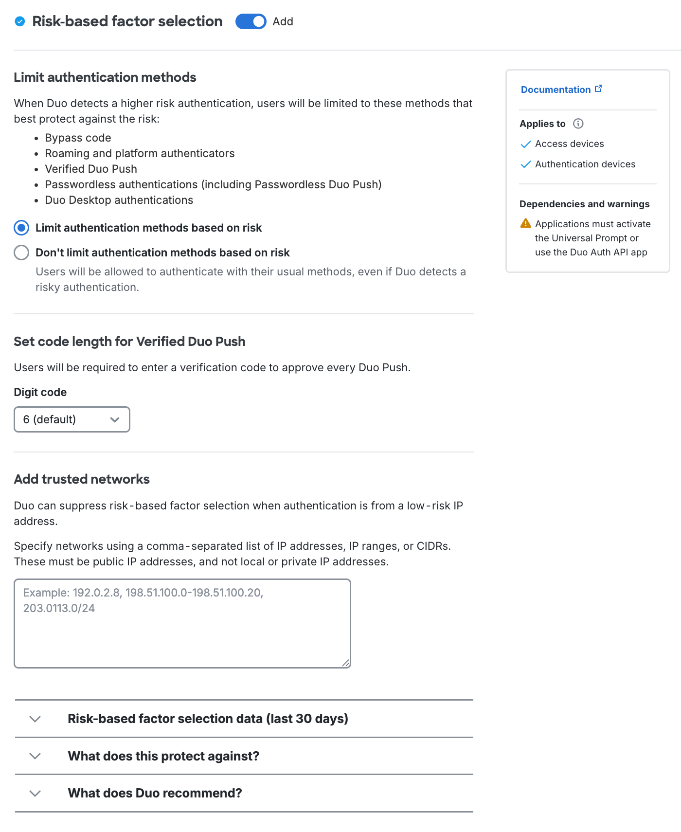 Duo Risk-based Factor Selection Policy