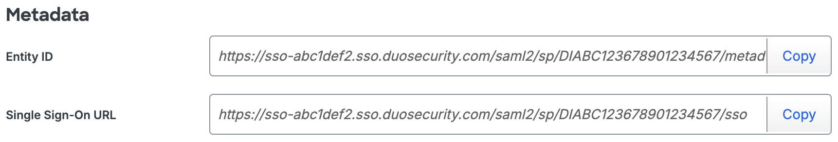 Duo GitGuardian Metadata URLs