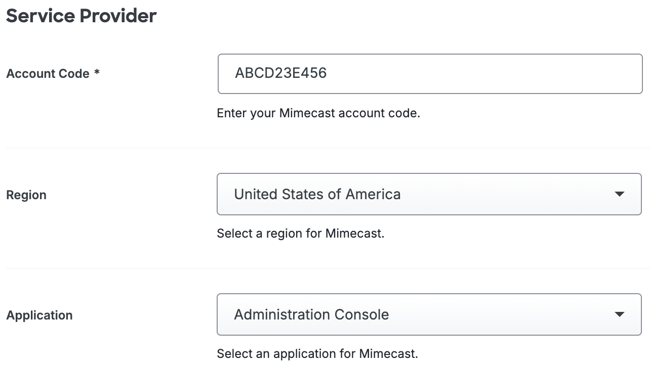 Duo Mimecast Administration Console Configuration