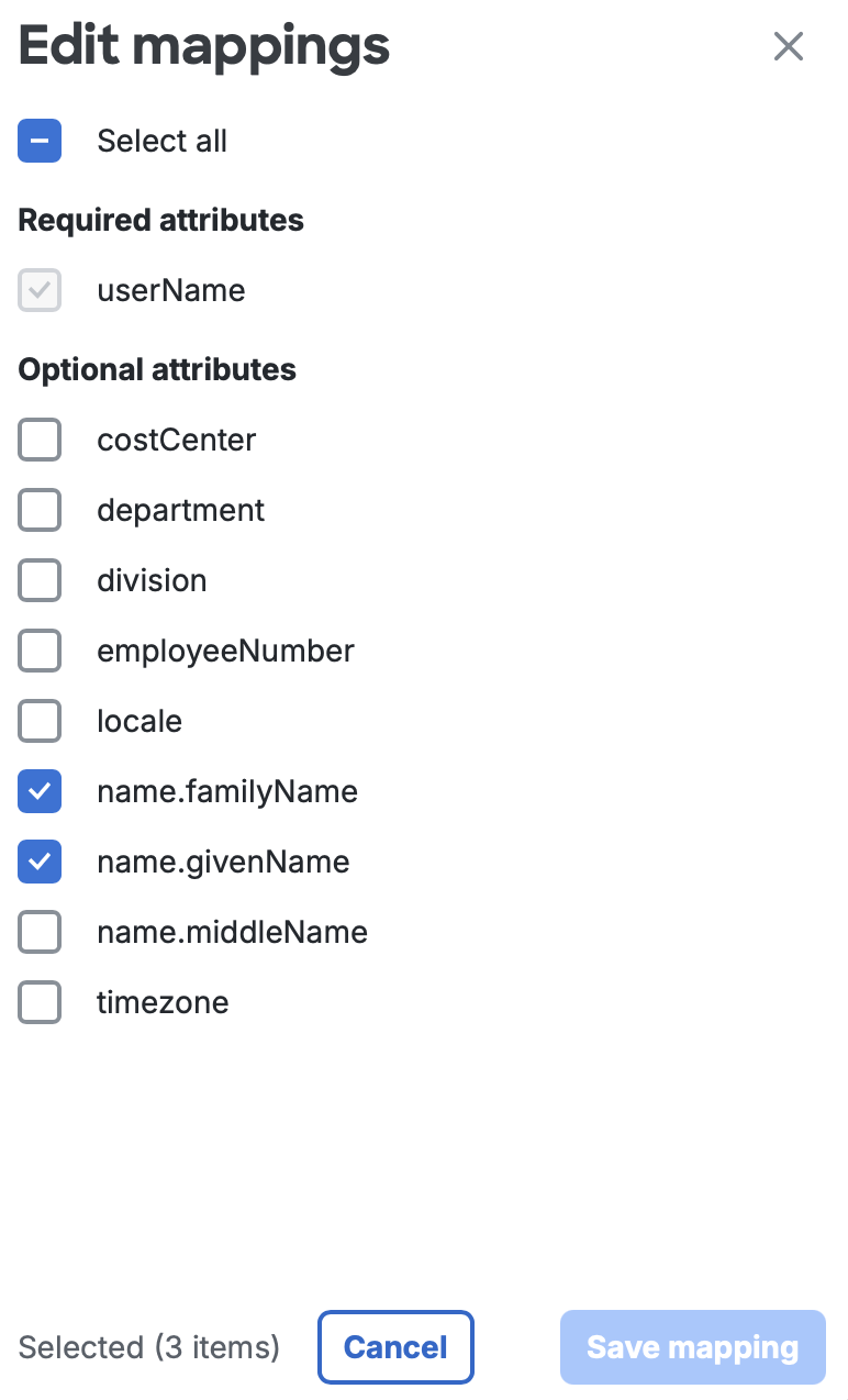 Apple Business Edit Mappings Window