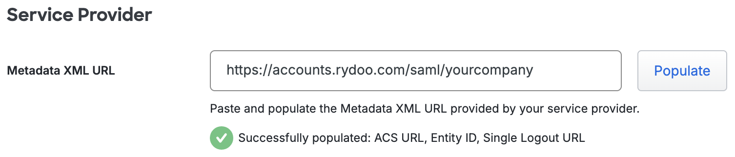 Duo Rydoo Metadata XML URL
