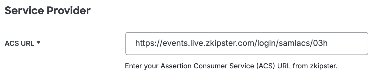 Duo zkipster ACS URL