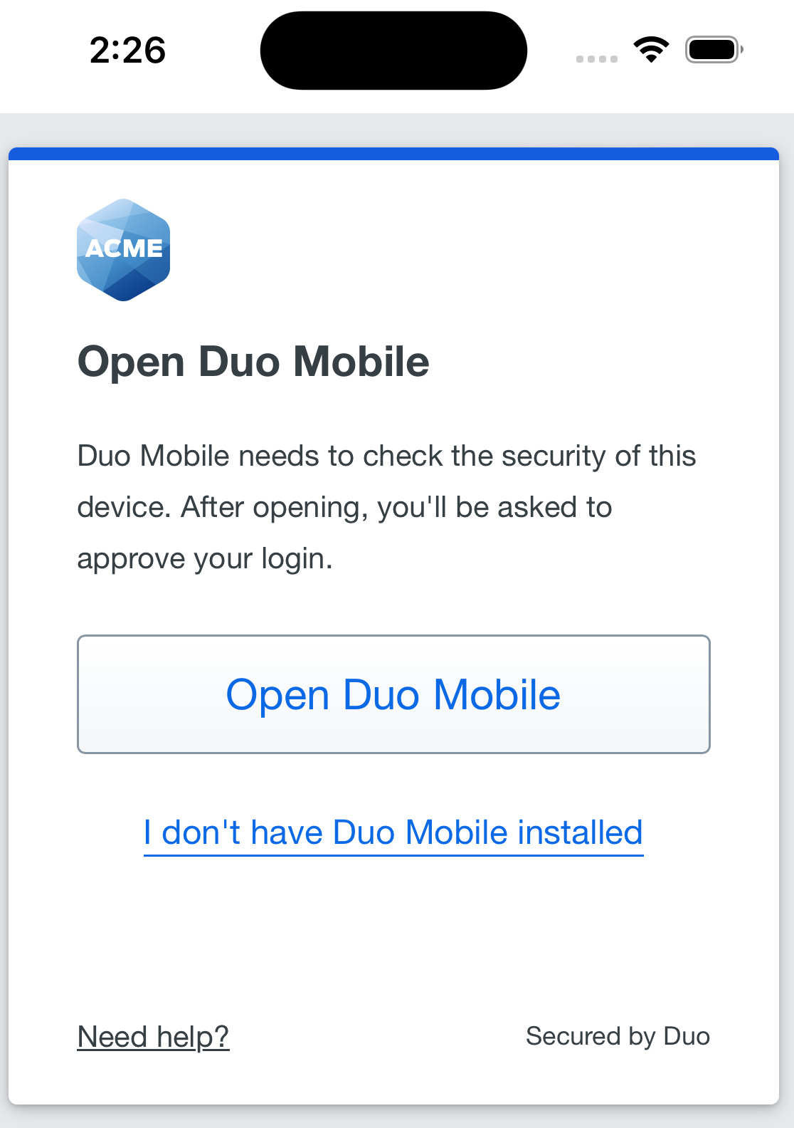 iOS Trusted Endpoint Inline Verification - Step 1
