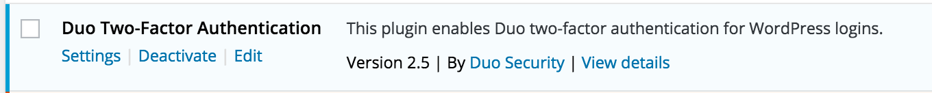 Configure Duo Plugin
