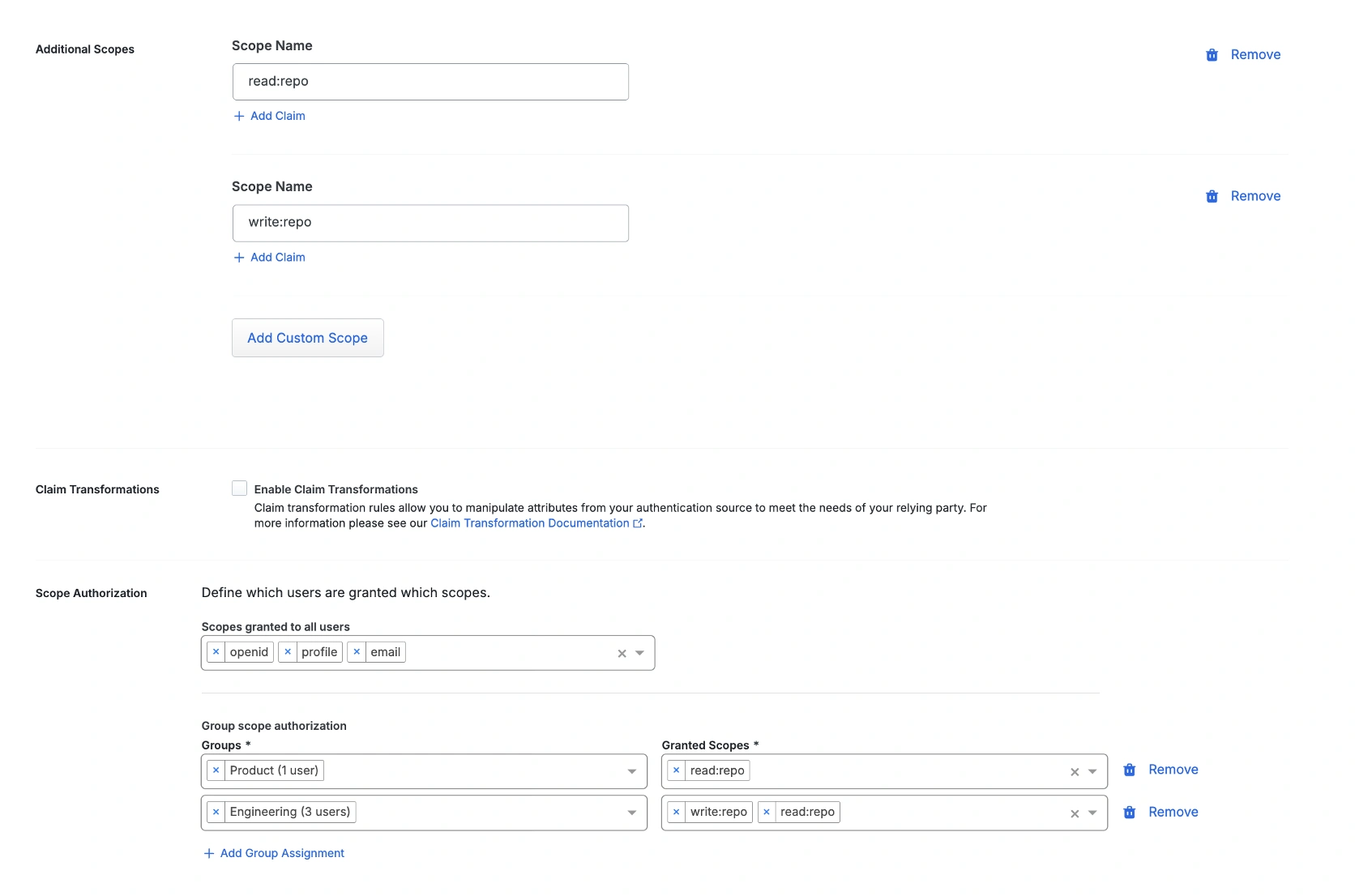 Duo additional scopes