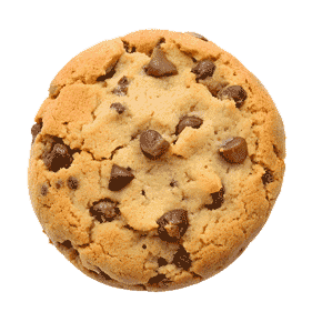 Animated cookie with bites being taken out of it.